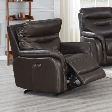 Fortuna Power Recliner Chair In Dark Brown