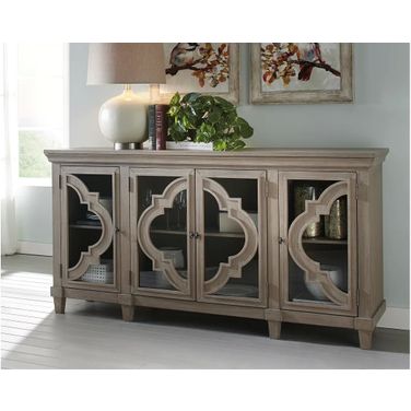 Fossil Ridge Gray Door Accent Cabinet