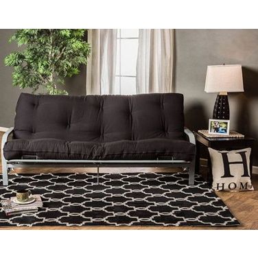 Plosh Black 8" Futon Mattress With Inner Spring