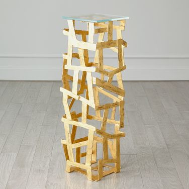 Fragments Pedestal In Gold Leaf