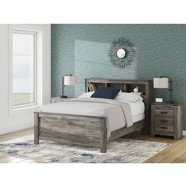 Frandern Bookcase Bedroom Set In Gray