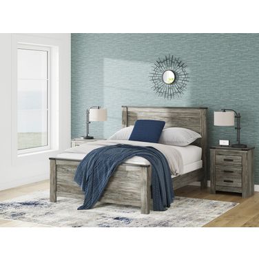 Frandern Panel Bedroom Set In Black and Gray