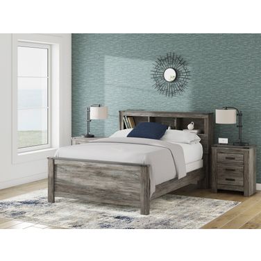 Frandern Youth Bookcase Panel Bedroom Set In Gray