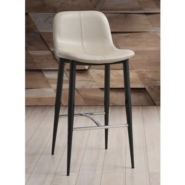 Franklin Counter Stool In Taupe Faux Leather