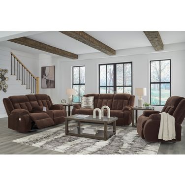Free Wake Power Reclining Living Room Set In Chocolate