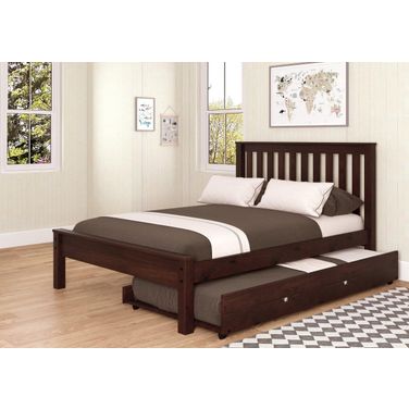 Full Contempo Bed With Trundle In Dark Cappuccino Finish