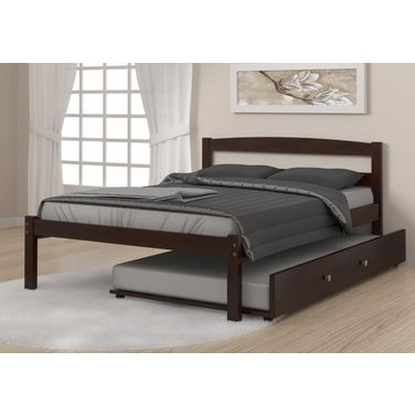 Full Econo Bed With Trundle In Dark Cappuccino Finish