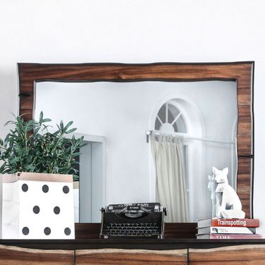 Fulton Mirror In Dark Oak and Dark Walnut