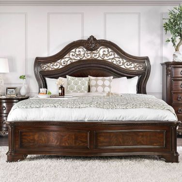 Furniture of America Menodora Brown Cherry King Bed