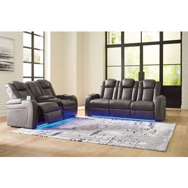 Fyne-Dyme Power Reclining Living Room Set In Shadow
