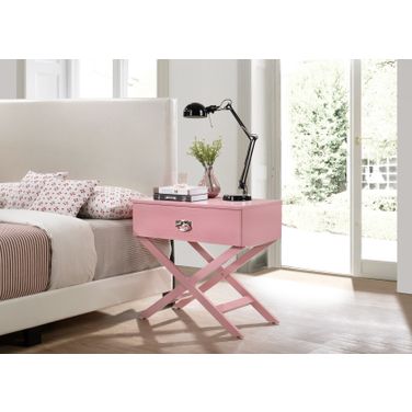 Glory Furniture Xavier Nightstand, Pink