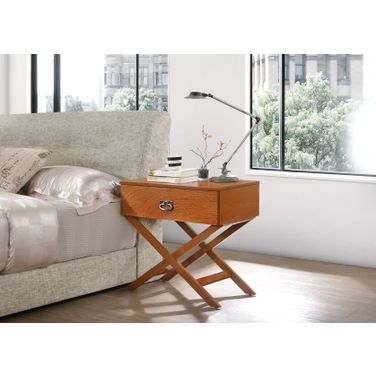 Glory Furniture Xavier Nightstand, Oak