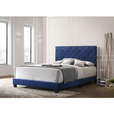 Glory Furniture Suffolk Queen Bed, Navy Blue
