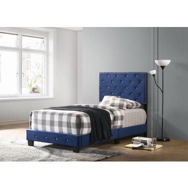 Glory Furniture Suffolk Twin Bed, Navy Blue