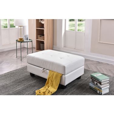 G307 Storage Ottoman (White)