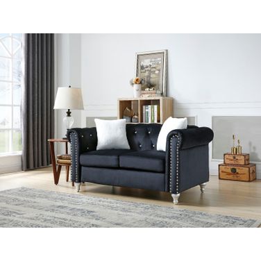 Glory Furniture Raisa Loveseat, Black
