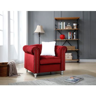 Glory Furniture Raisa Chair, Burgundy