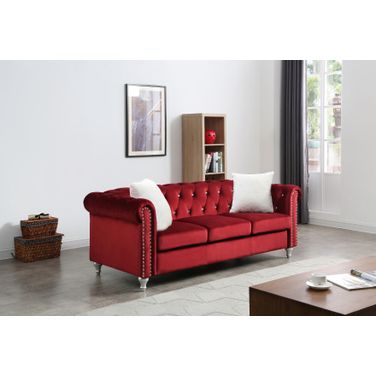 Glory Furniture Raisa Sofa, Burgundy
