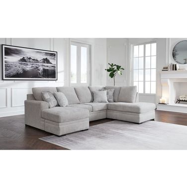 Gabyleigh 2-Piece Sectional With RAF Chaise In Nickel
