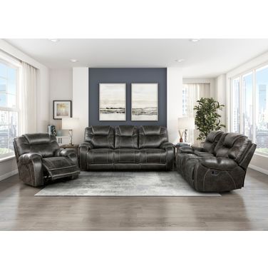 Gainesville Double Reclining Living Room Set In Brown