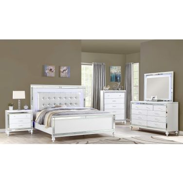 Galaxy Home Sterling Panel Bedroom Set in White