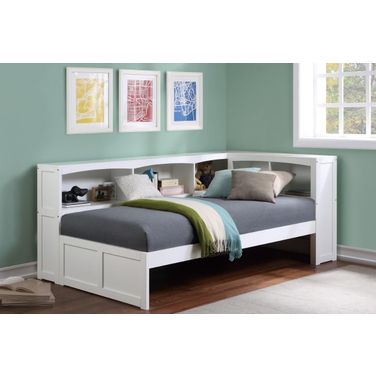 Galen White Youth Bookcase Corner Bedroom Set
