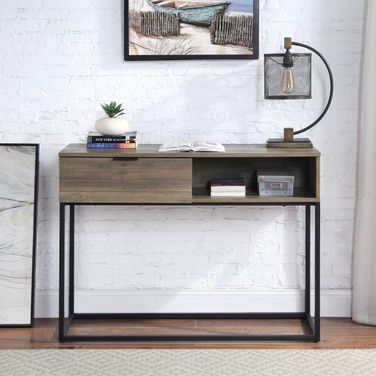 Galeno Writing Desk In Rustic Oak and Black