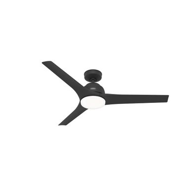 Gallegos 52 Inch Damp Rated Ceiling Fan with LED Light Kit and Wall Control In Matte Black