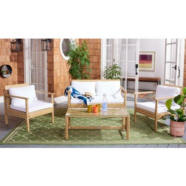 Garnen 4 Piece Living Set In White