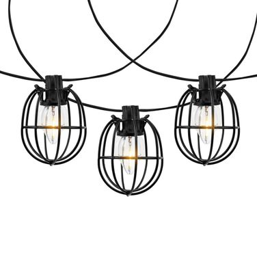 Garnet Led Outdoor String Lights in Black