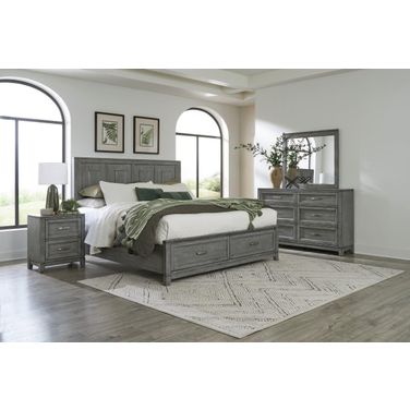 Garretson Platform Bedroom Set In Gray