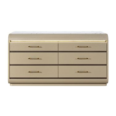 Genesis Dresser with LED In Gold
