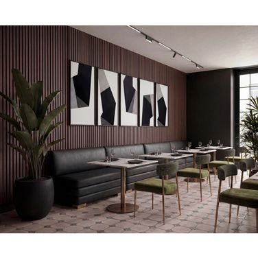 Geo Forms 30" x 60" Accent Wall Art Set of 3 In Black