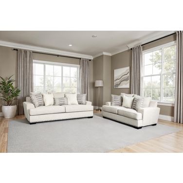 Gervais Living Room Set In Taupe