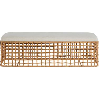 Getaway Natural Rattan Bench