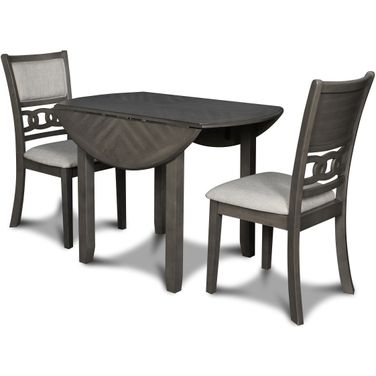 Gia Gray 3 Piece 42 Inch Drop Leaf Dining Set
