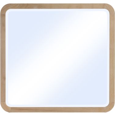 Giada Solid Wood and Veneer Mirror In Natural