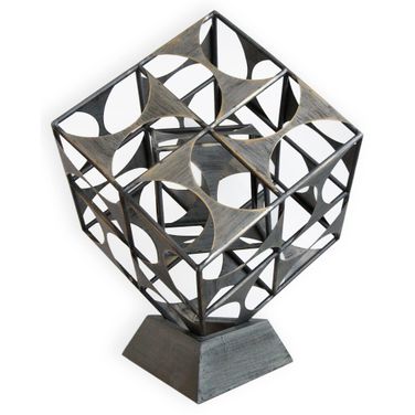 Gian Metal Tabletop Sculpture In Grey