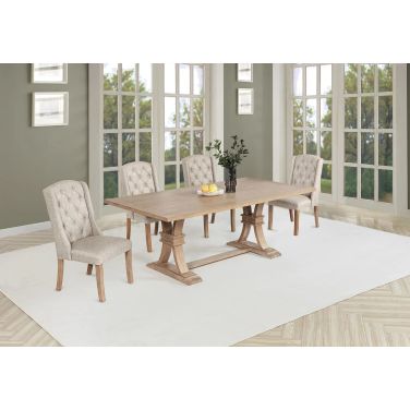 Gigi Dining Room Set in Rustic Light Oak