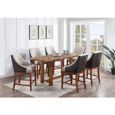 Gilsea Counter Height Dining Room Set In Brown