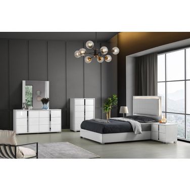 Giulia Night Stand Left Facing in White