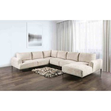 Gladbach J-Shaped Sectional In Light Brown