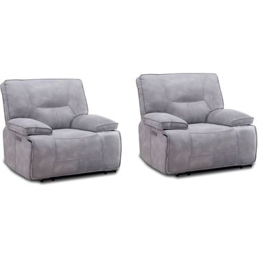 Gladiator Gravity Power Recliner Set of 2 In Sky