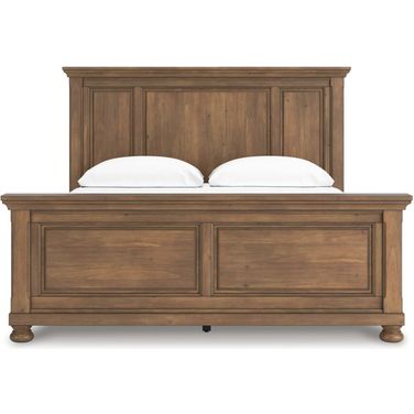 Glarrison California King Panel Bed In Medium Brown