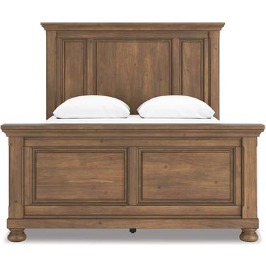 Glarrison Queen Panel Bed In Medium Brown