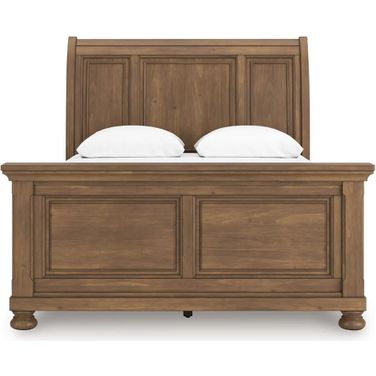 Glarrison Queen Sleigh Bed In Medium Brown