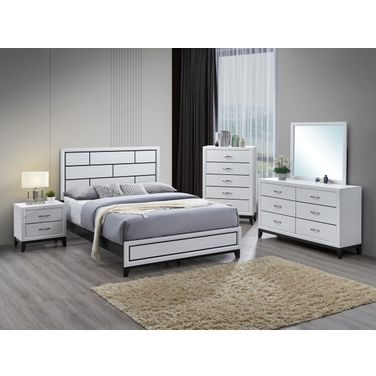 Glasgow Panel Bedroom Set In White