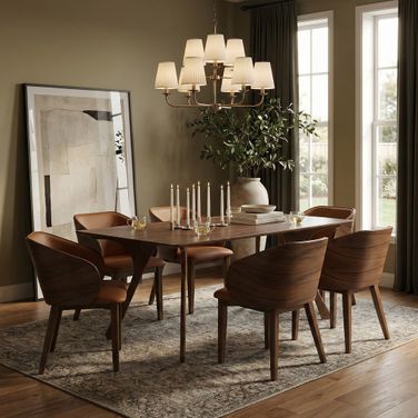 Glenwood 71 Inch Dining Room Set In Brown