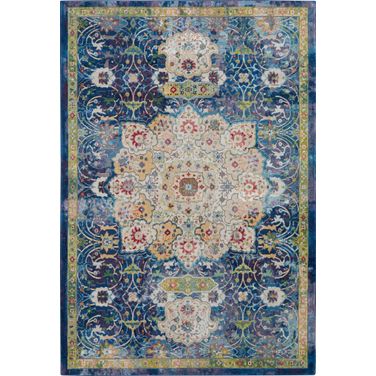Global Vintage Blue 4' x 6' Area Rug