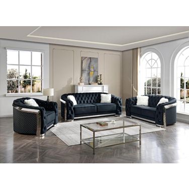 Glory Furniture Sapphire Black Living Room Set